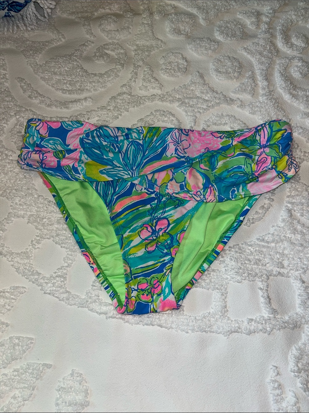 Lilly Pulitzer Multicolor Floral Bikini Bottoms - Blue, Green, Pink